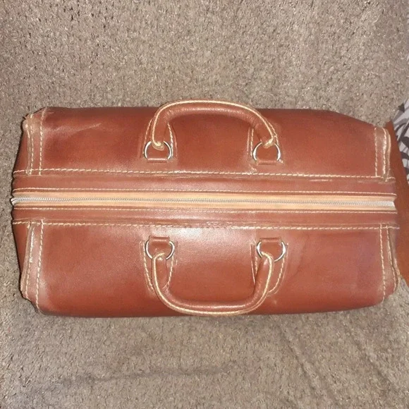 Vintage CHENEY Leather Duffle Bag-Chestnut Brown-Very Good - Picture 2 of 8